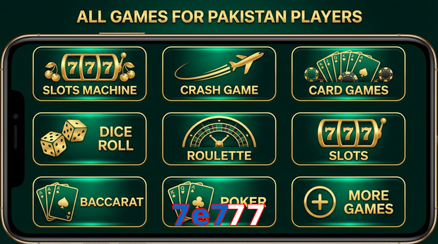 Main screen of 7E777 games page for PK players